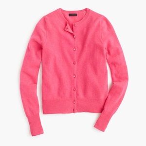 Hot pink J.Crew cardigan